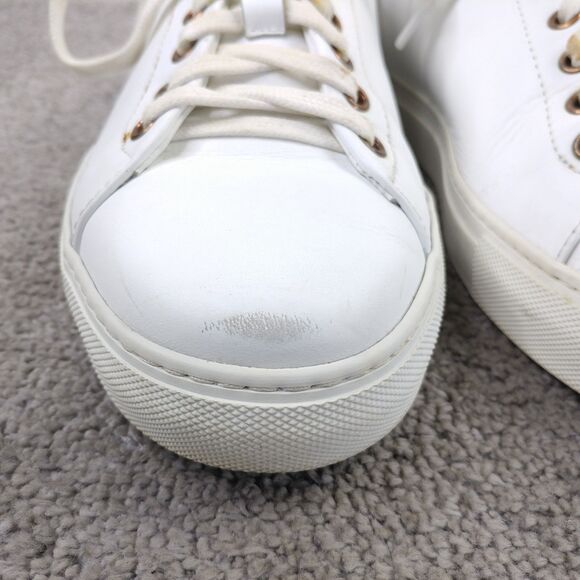 Good Man Brand Mens 10 Shoe Legend London White Edge Lace Sneakers Made In Italy - Picture 2 of 15
